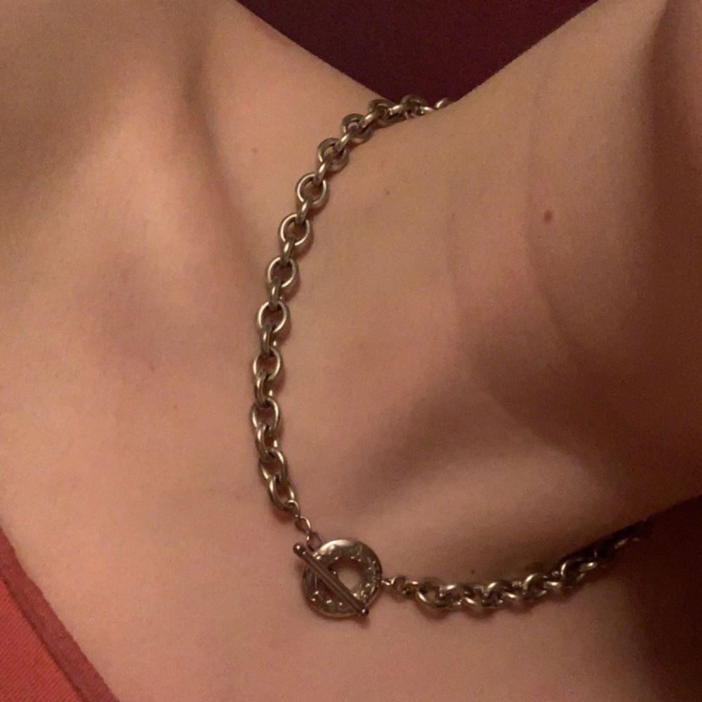 Vintage 925 silver Tiffany stamped chain necklace